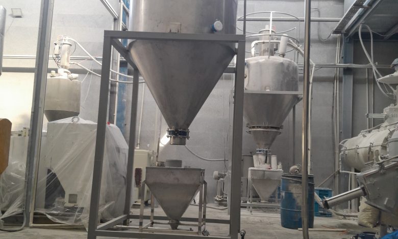 سیستم انتقال مواد پودری به مخازن و اکسترودر